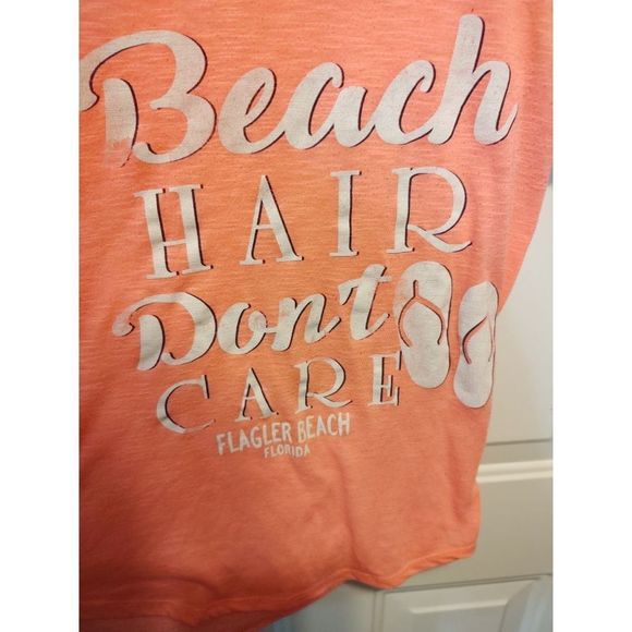 Island Beach Flagger Beach FL Tee Pink Women's Size Large - Picture 2 of 4